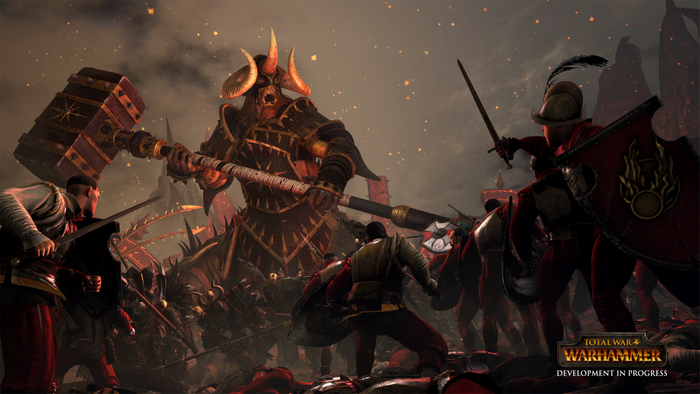 Chaos Warrior with hammer in Total War Warhammer