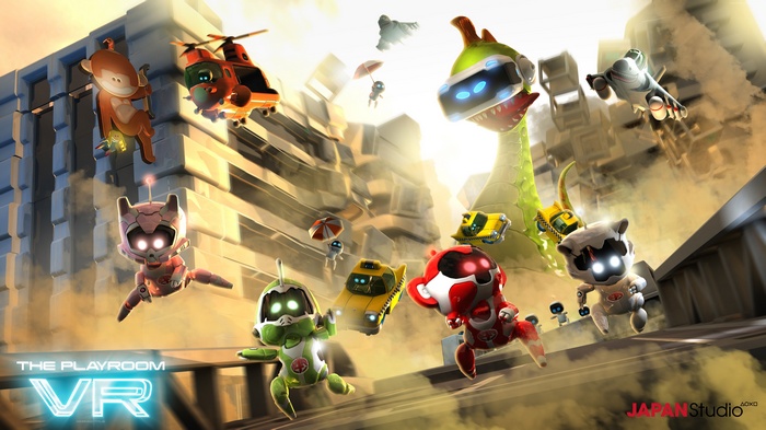 The Playroom VR characters and vehicles