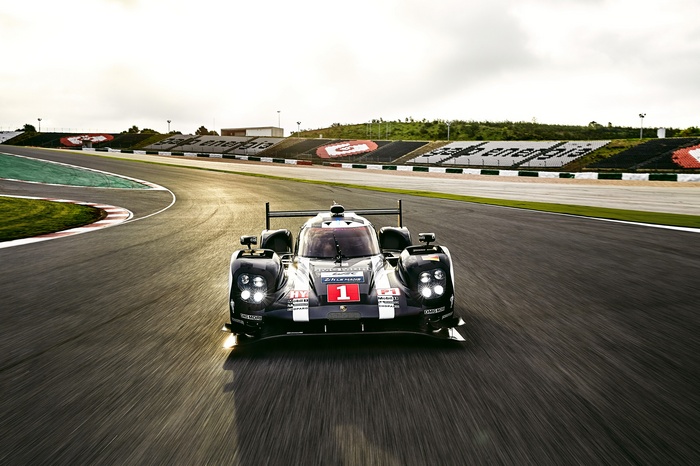Porsche 919 Hybrid race car on track