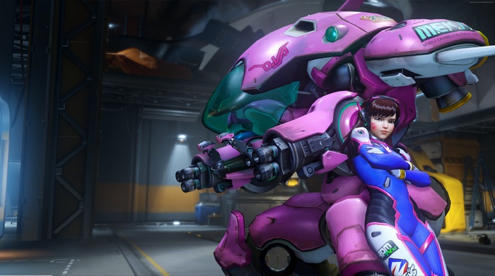 D.Va from Overwatch in her MEKA