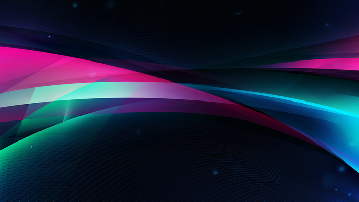 Abstract colorful waves with dark background