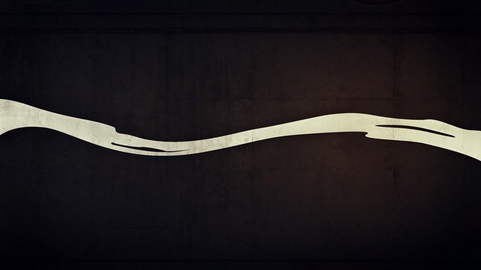 Abstract white wavy line on dark background