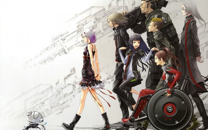 Guilty Crown characters and robot
