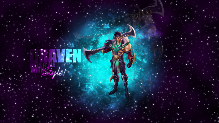 Draven from League of Legends in Space