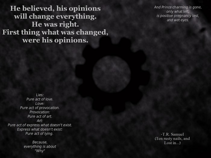 Quote from T.R. Samuel with a gear graphic