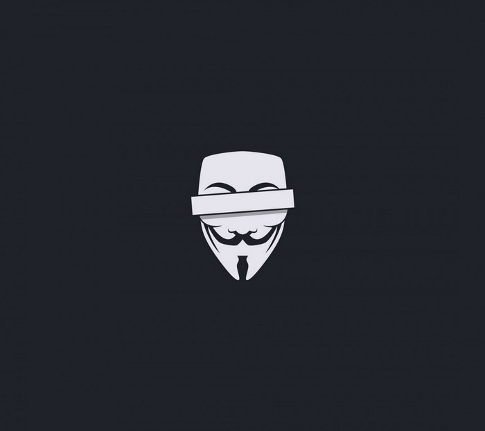 Anonymous mask logo illustration