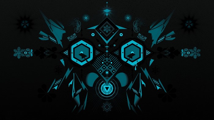 Abstract geometric digital art with symmetry