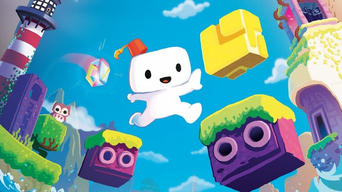 Fez game illustration with character Gomez