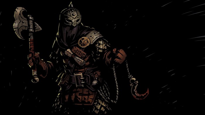 Man with axe and hook from Darkest Dungeon