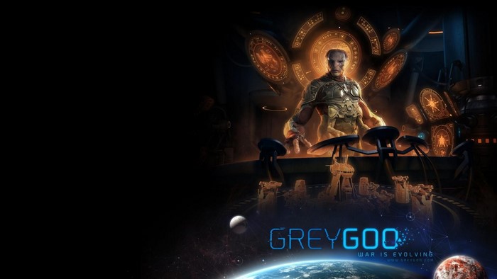 Grey Goo game art with alien commander