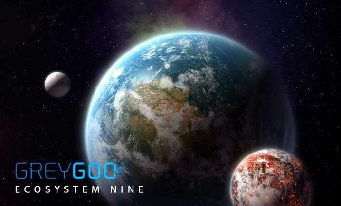 Grey Goo Ecosystem Nine planets in space