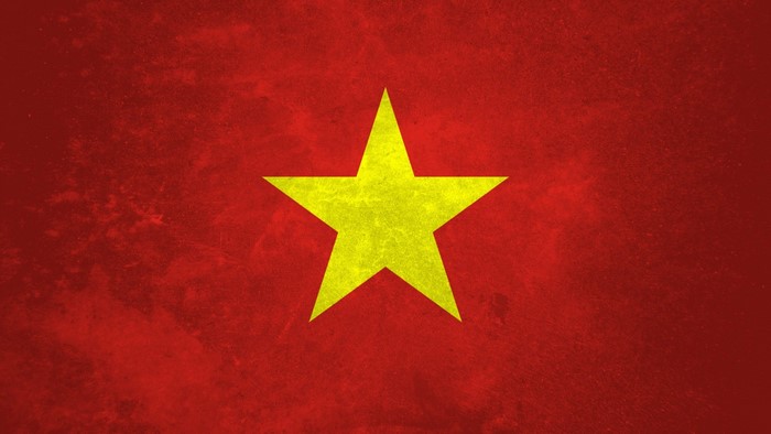 Flag of Vietnam with a yellow star