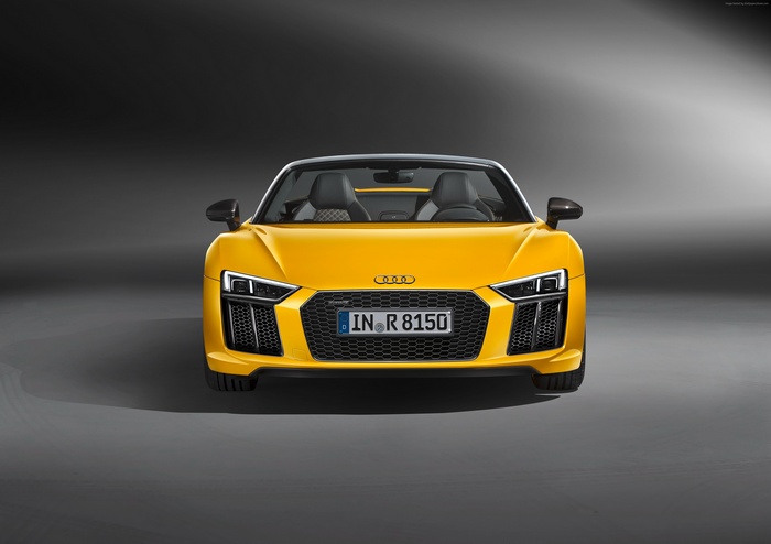 Yellow Audi R8 Convertible