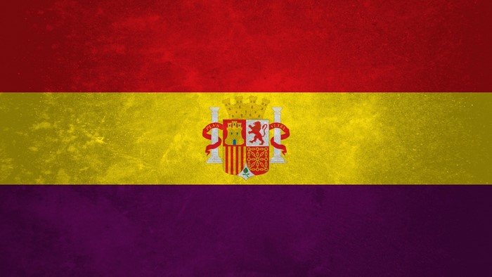 Flag of Spain with coat of arms