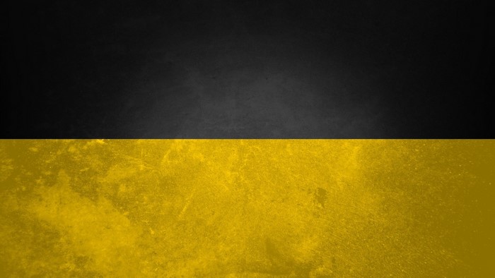 Black and yellow textured flag