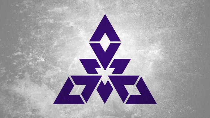 Fukuoka city emblem on a textured background