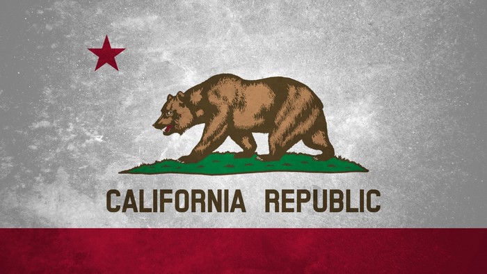 California Republic flag with bear and star