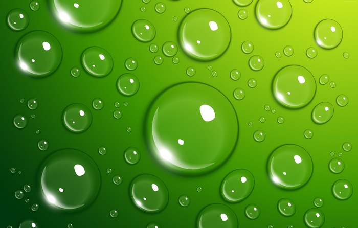 Green water drops 4K