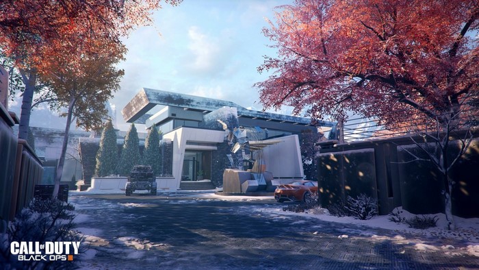 Call of Duty Black Ops III modern house in winter