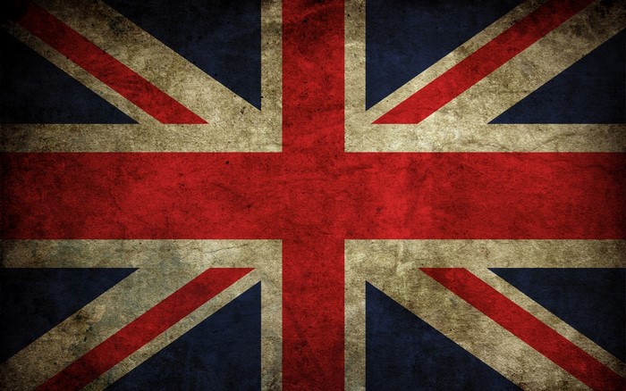 Grunge British Union Jack Flag with Textured Design