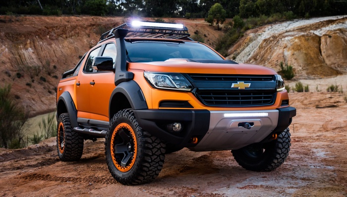 Orange Chevrolet Colorado Xtreme pickup truck