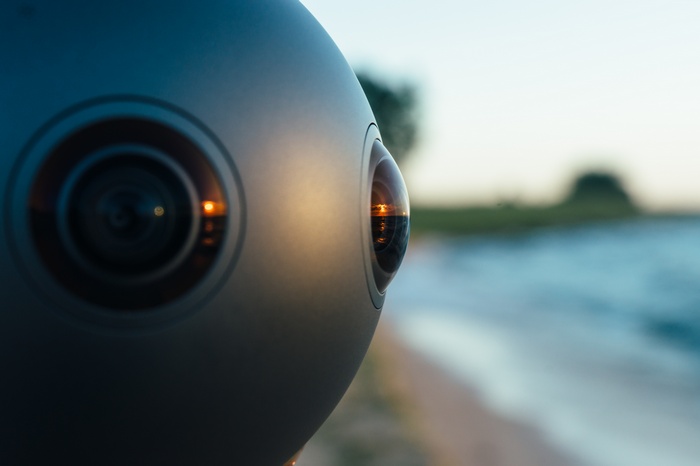 Nokia OZO 360° VR camera on beach