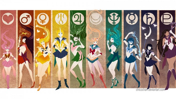 Sailor Moon Zodiac Sailor Scouts Illustration