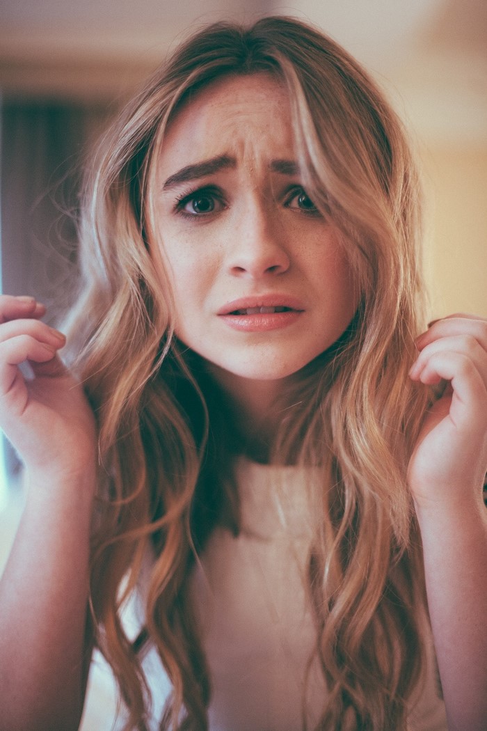 Sabrina Carpenter Close-Up Portrait with Expressive Look
