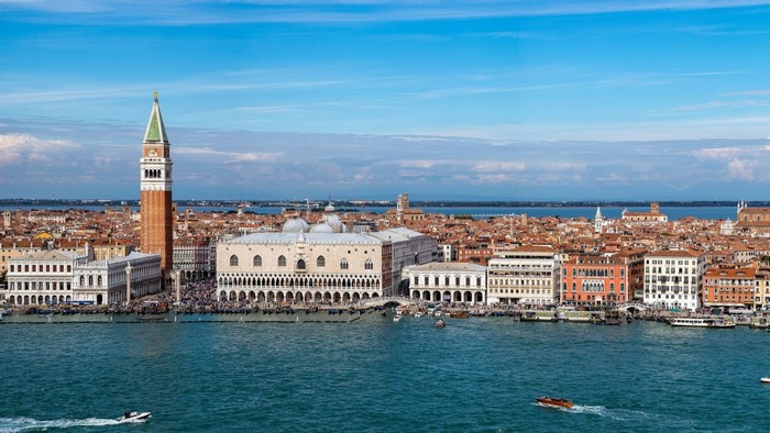 Venice cityscape with Doge's Palace and Campanile