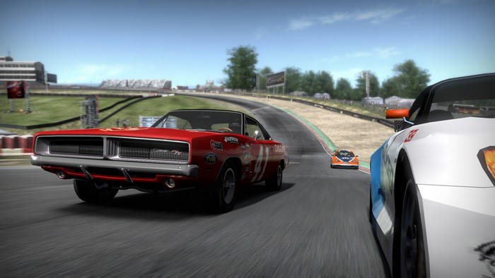 Dodge Charger on a race track