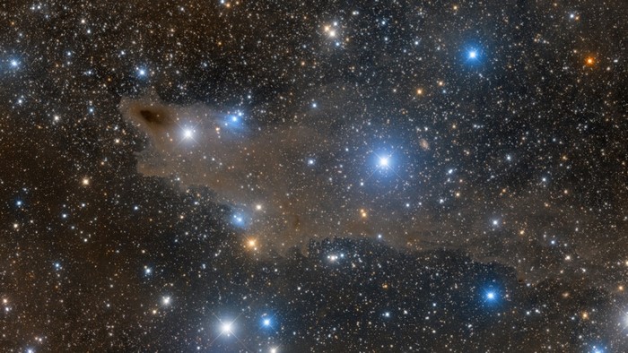 Dark Nebula and Stars in Outer Space