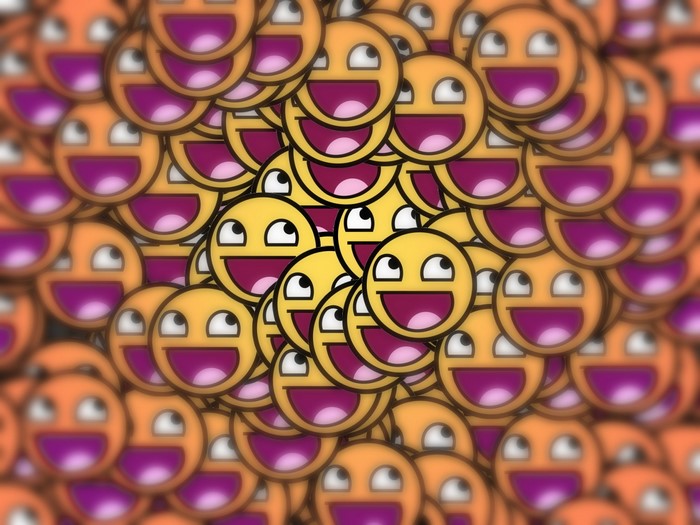 Awesome Face smiley pattern illustration