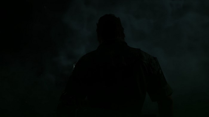 Big Boss from Metal Gear Solid V The Phantom Pain in darkness