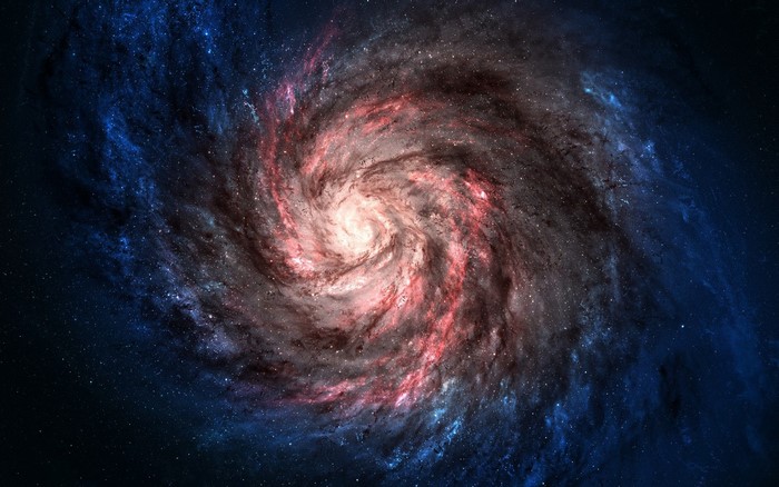 digital art, galaxy, space, stars, spiral, nebula, atmosphere, spiral ...