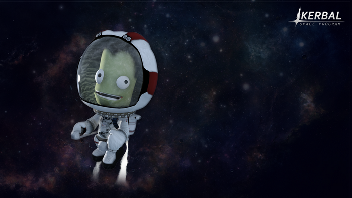 Kerbal Space Program astronaut in outer space