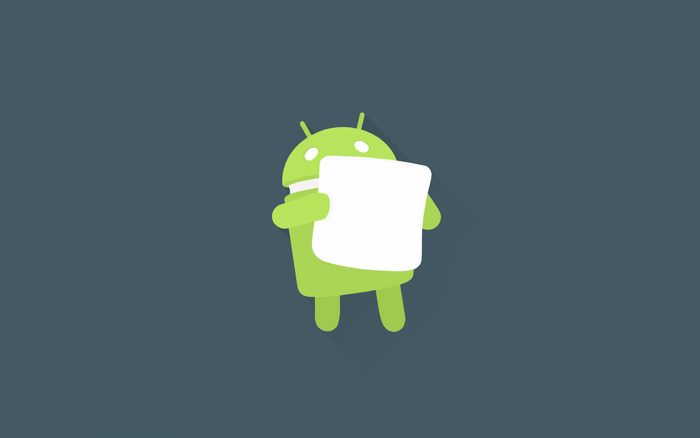 Android robot holding a white paper