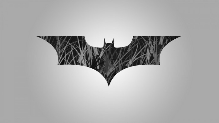 Batman logo with abstract pattern