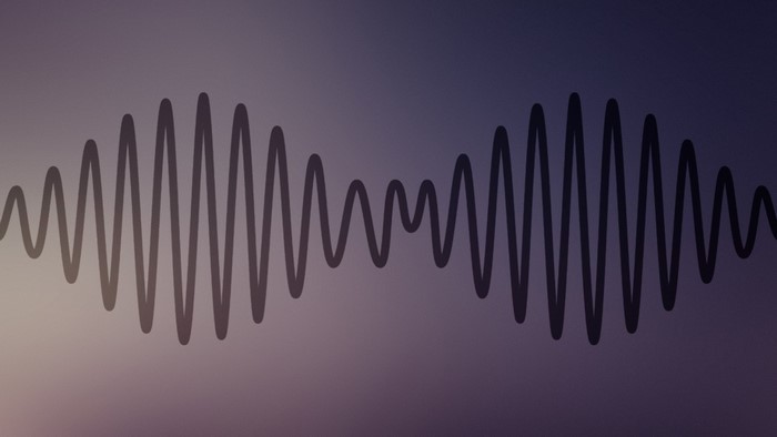 Sound wave illustration on gradient background