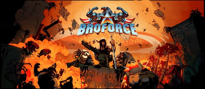 Broforce video game cover art