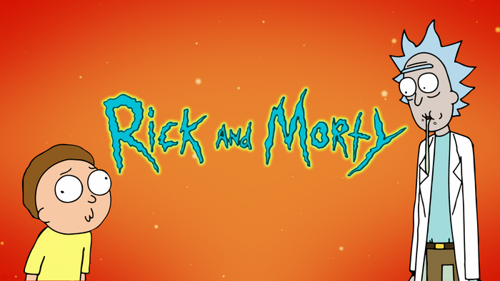 Rick and Morty title card with characters