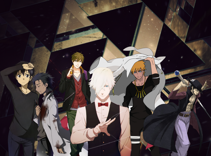 Anime characters: Kirigaya Kazuto, Uzumaki Naruto, Decim, Dracule Mihawk, Tachibana Makoto