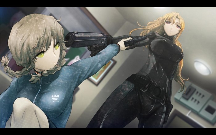 Moeka Kiryu and Suzuha Amane from Steins;Gate