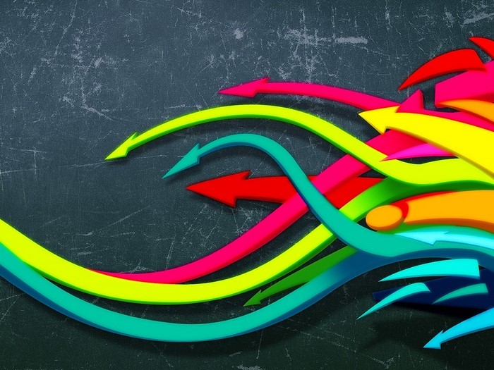 Colorful Arrows Abstract Illustration