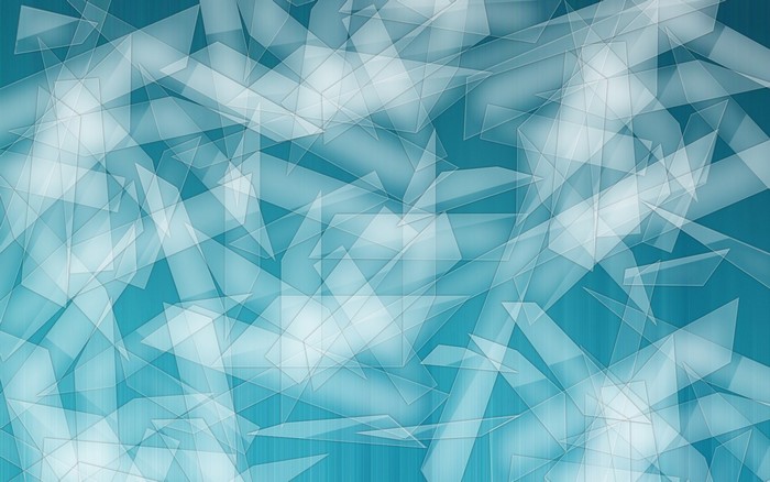Abstract geometric pattern with blue and white shapes
