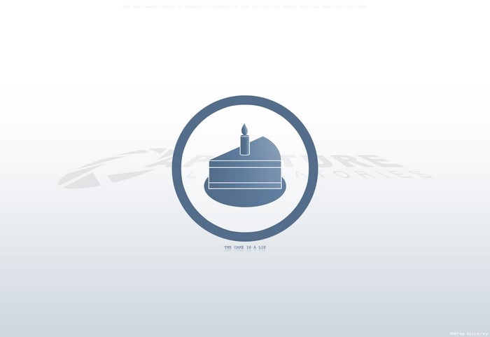 The Cake Is A Lie Portal Game Logo