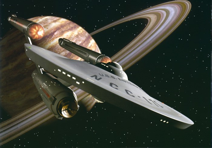 USS Enterprise Star Trek Spaceship in Space
