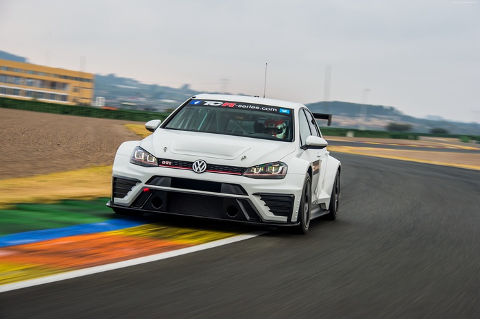 Volkswagen Golf GTI TCR race car on track