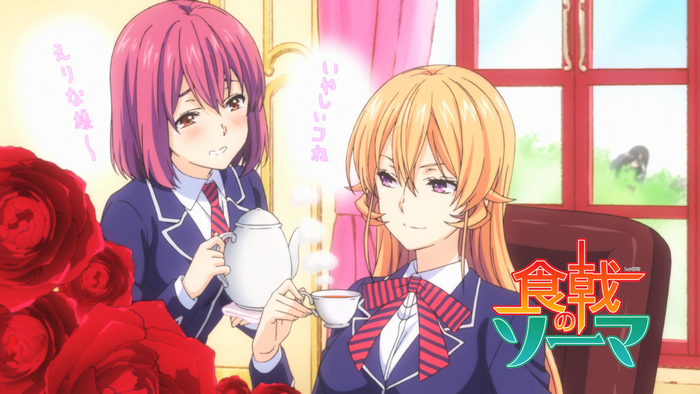 Erina Nakiri and Hisako Arato from Food Wars! Shokugeki no Soma