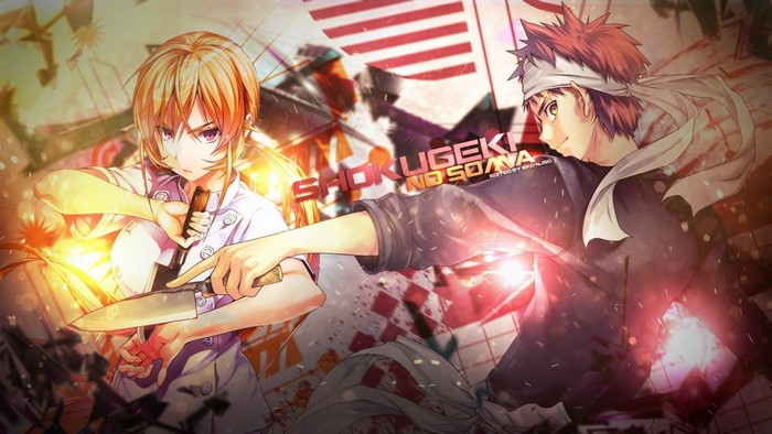 Erina Nakiri and Soma Yukihira from Shokugeki no Soma