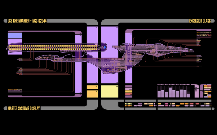 USS Rheindahlen NCC-62044 Excelsior Class Master Systems Display